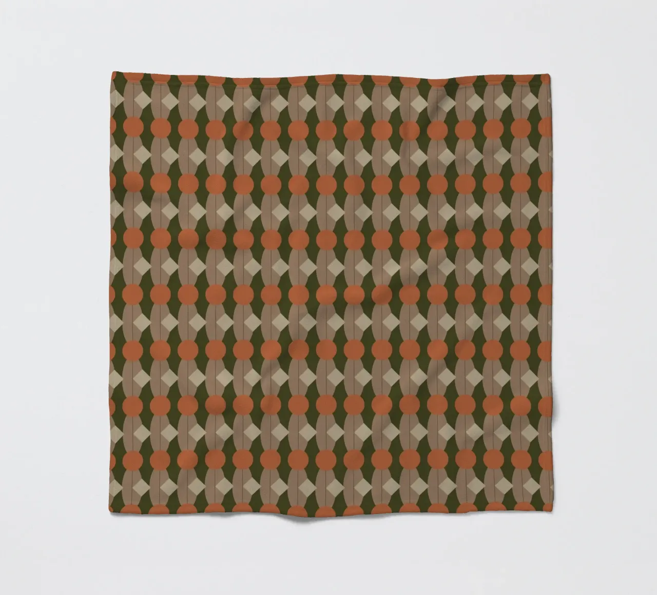 Oval and diamond seamless pattern 02 fleece blanket by Little Dean