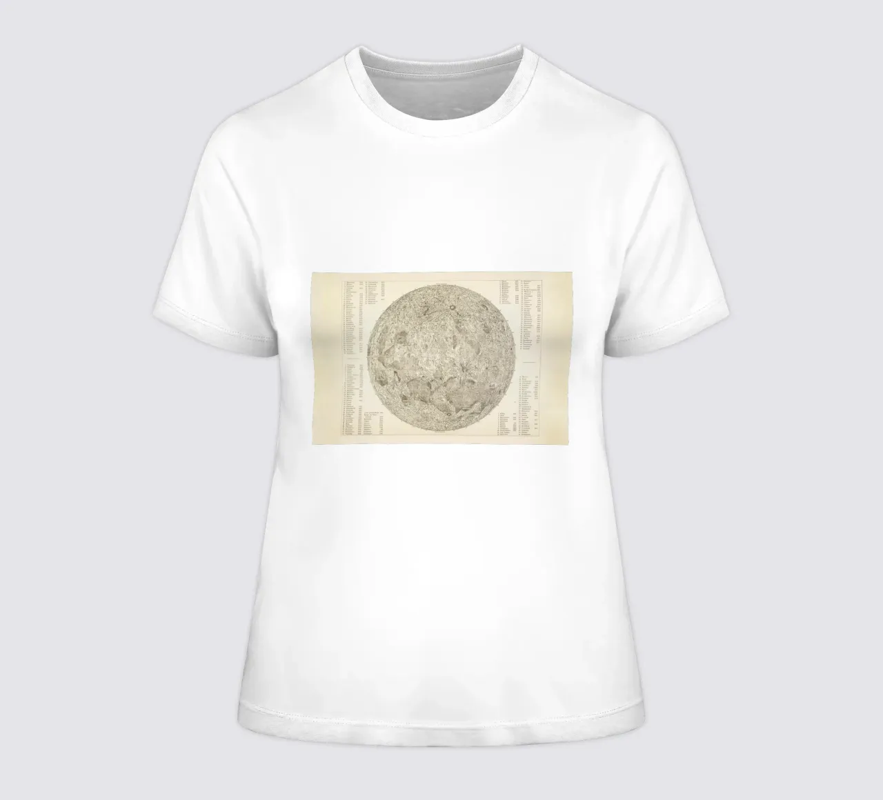 Moon Engraving women's fitted t-shirt by Flora & Fauna