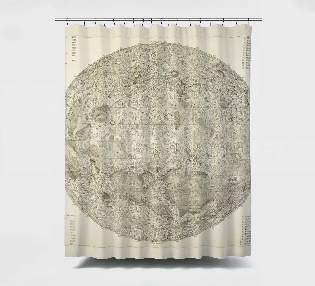 Moon Engraving shower curtain by Flora & Fauna
