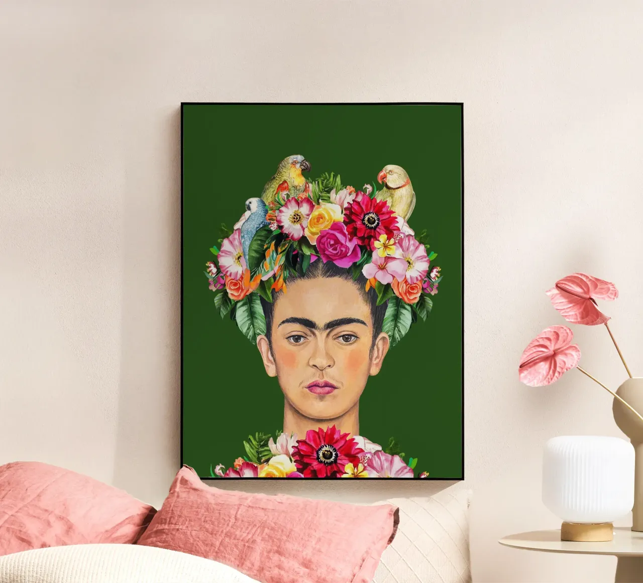 L'amore per gli uccelli con Frida plexiglass da Carinaprint