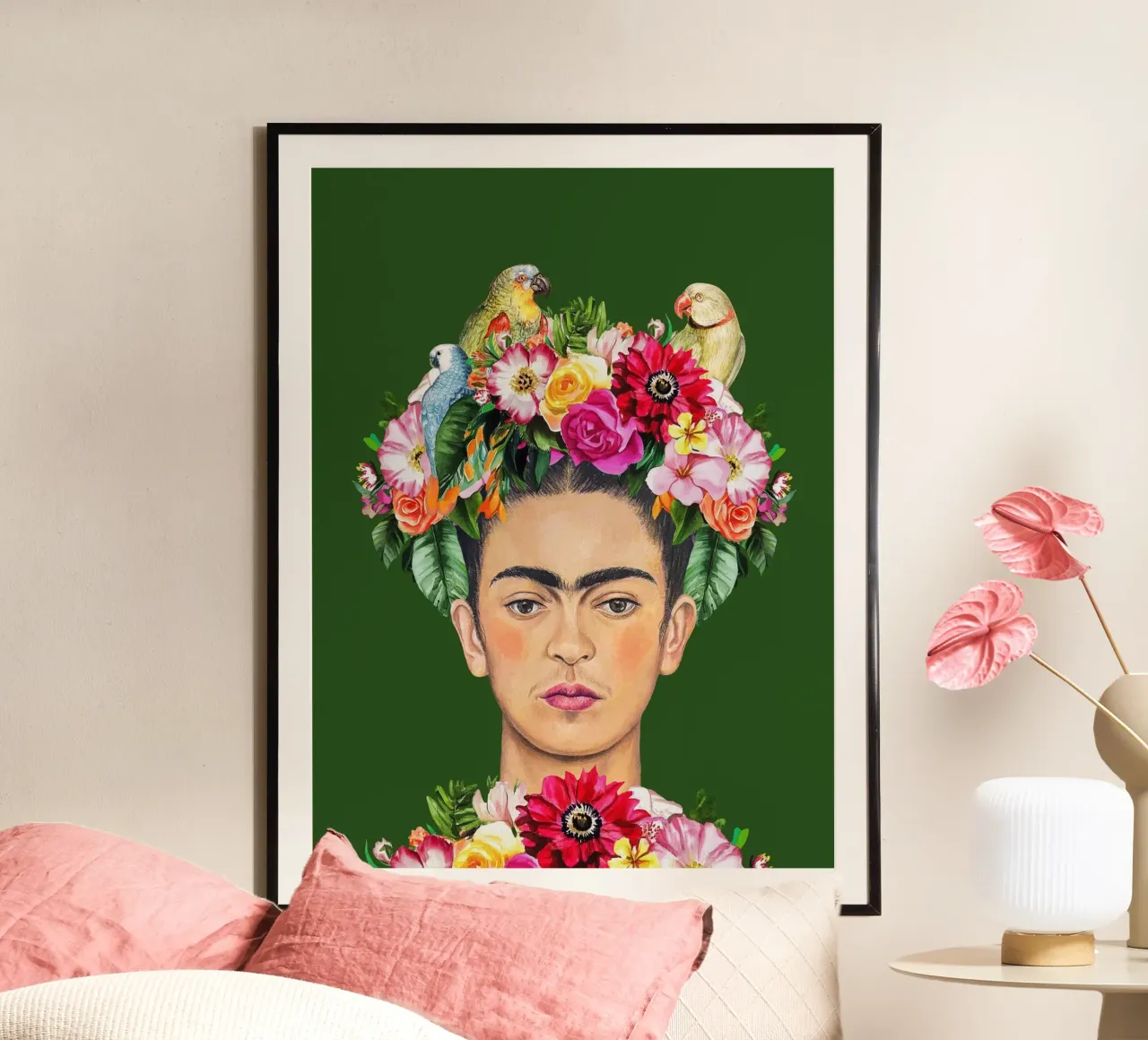 L'amore per gli uccelli con Frida carta hahnemühle da Carinaprint