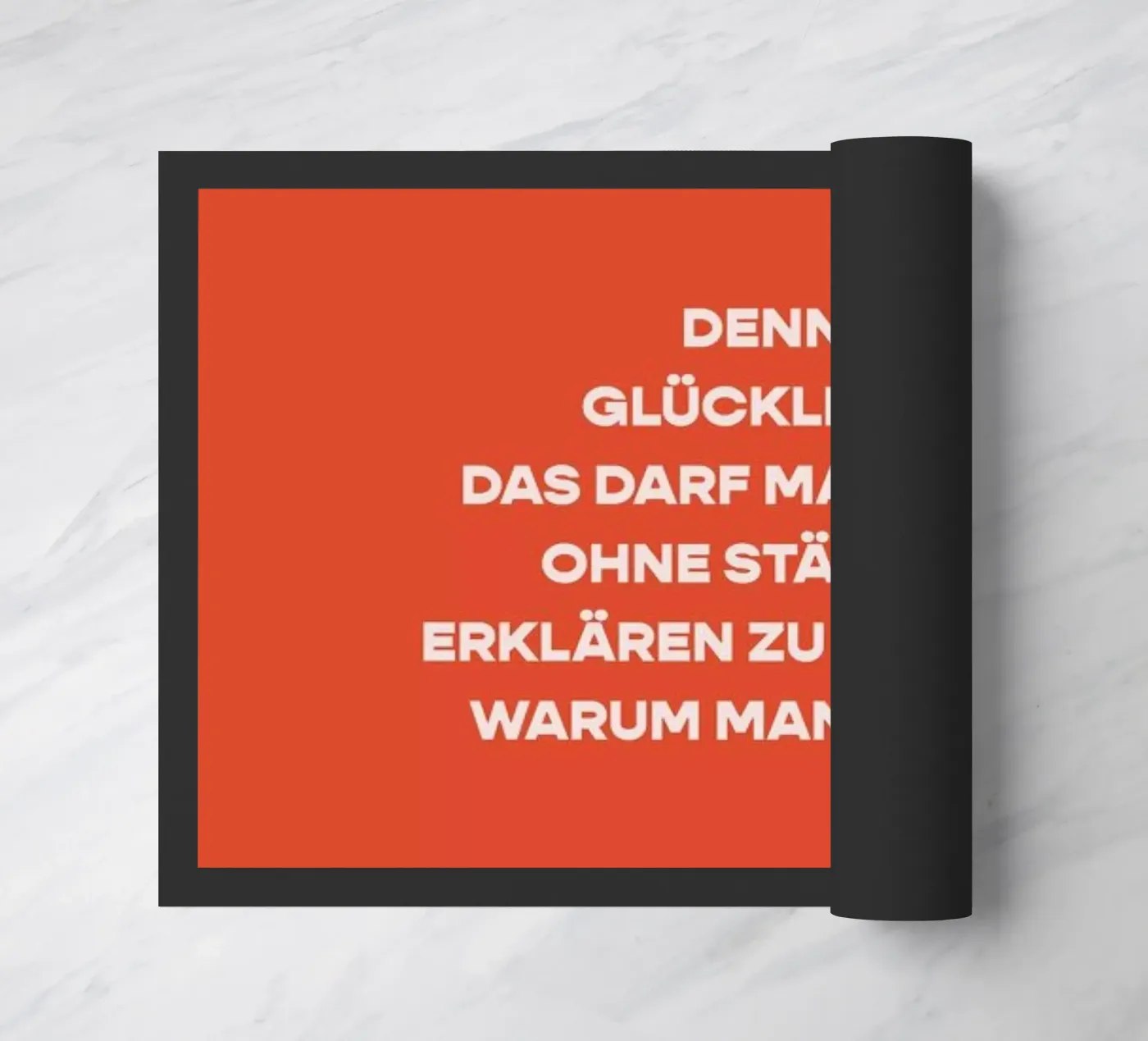 Glücklichsein doormat by vonkopfbisfuss x JUNIQE