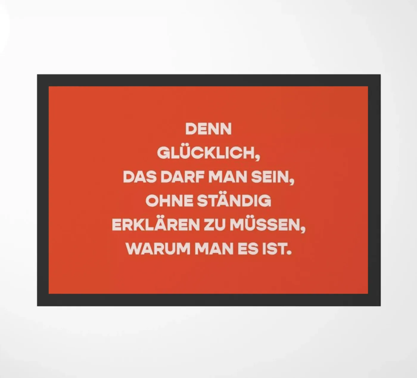 Glücklichsein doormat by vonkopfbisfuss x JUNIQE