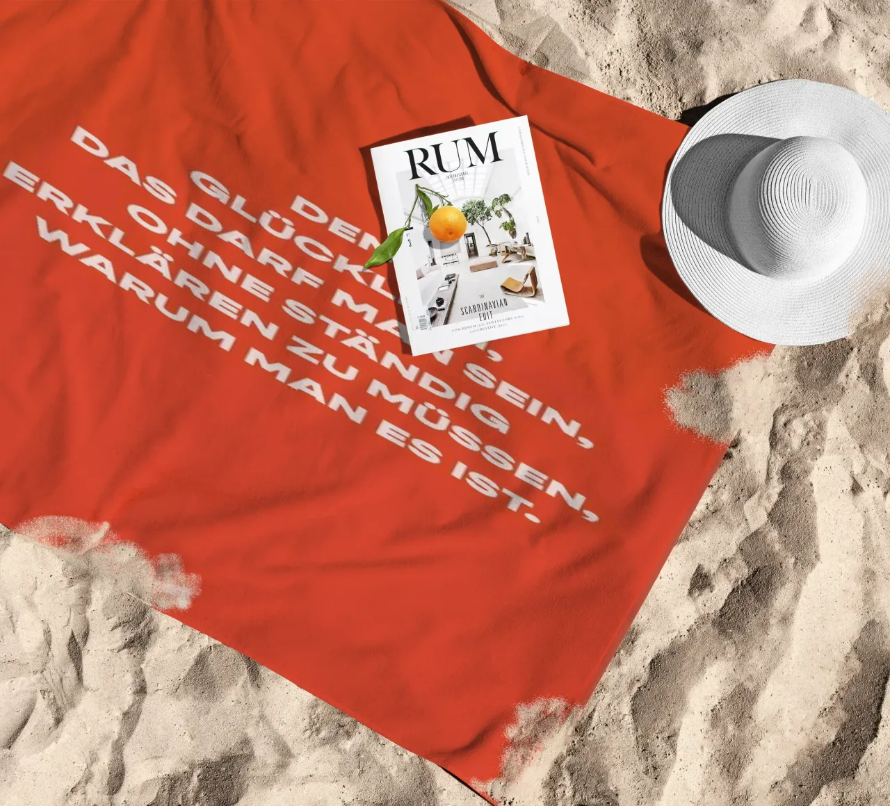 Glücklichsein telo mare da vonkopfbisfuss x JUNIQE