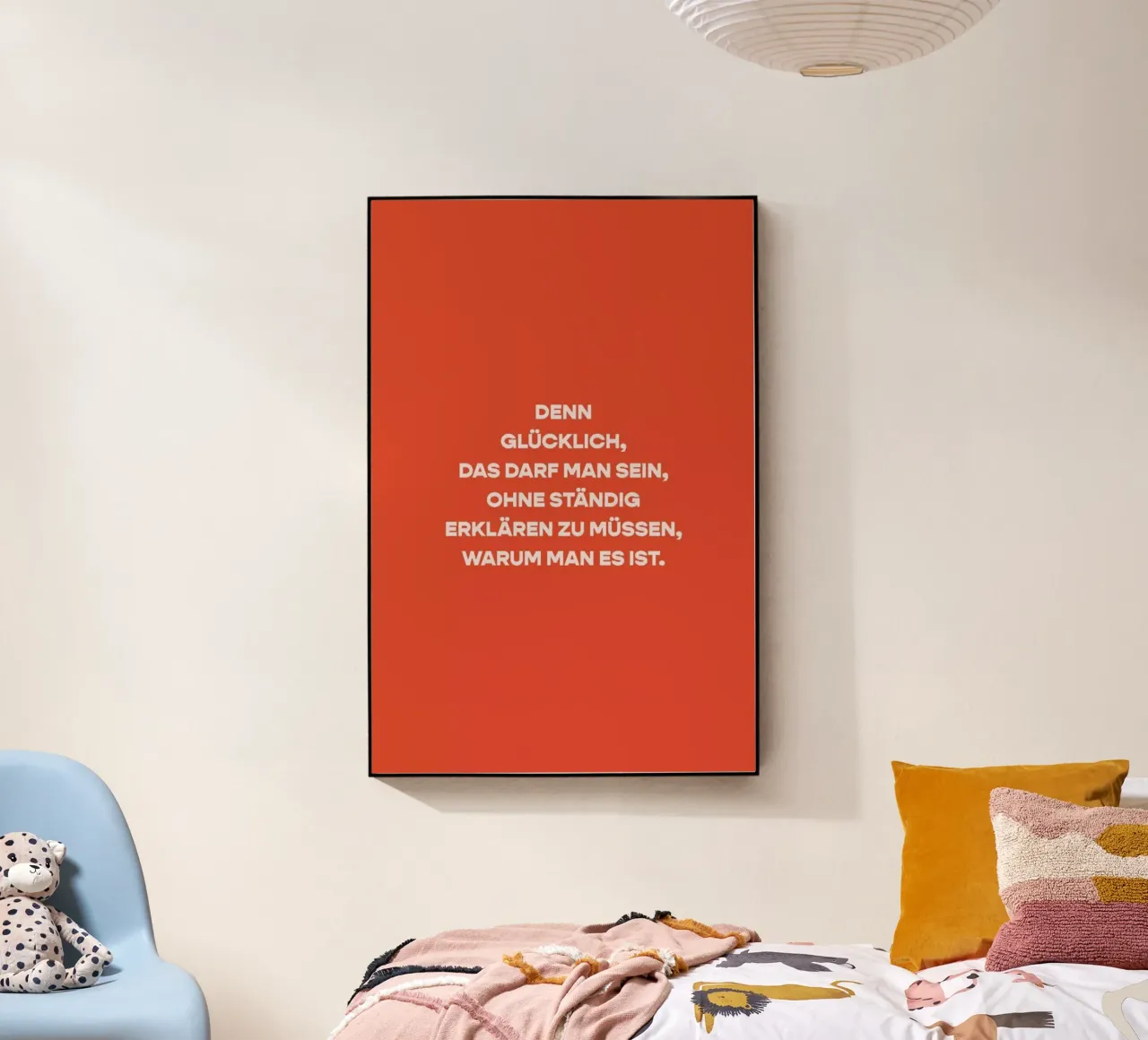 Glücklichsein plexiglass da vonkopfbisfuss x JUNIQE