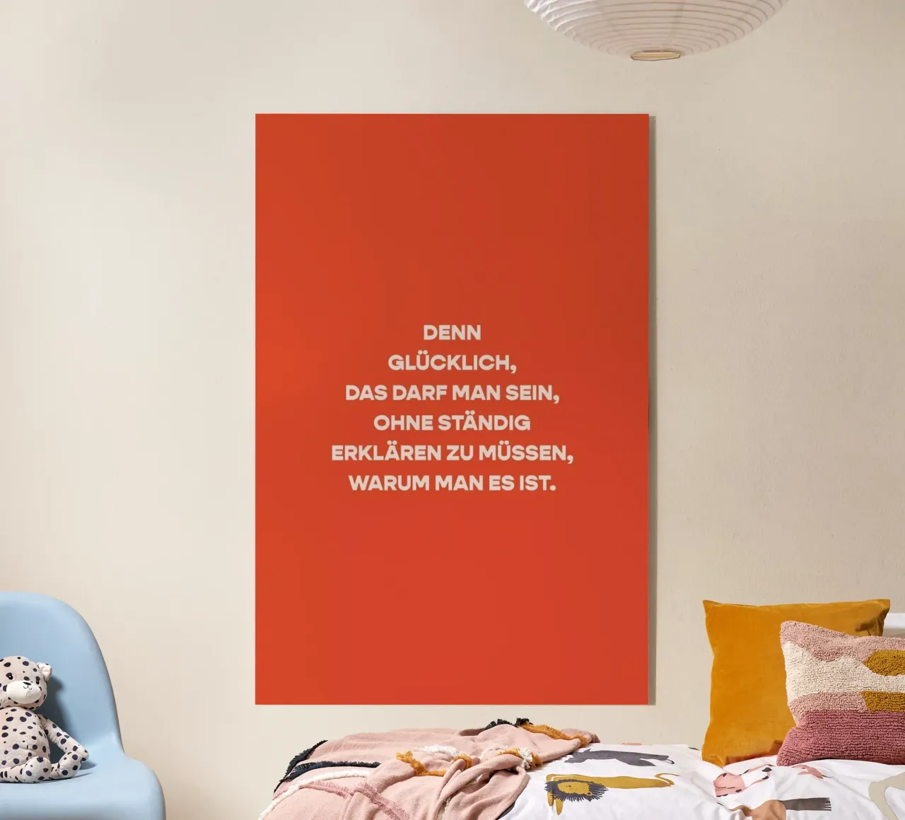 Glücklichsein plexiglass da vonkopfbisfuss x JUNIQE