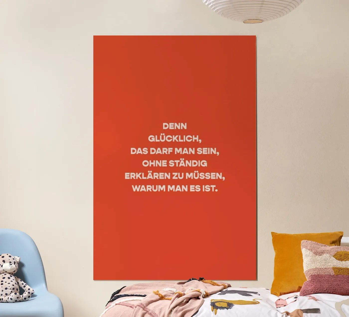 Glücklichsein poster da vonkopfbisfuss x JUNIQE