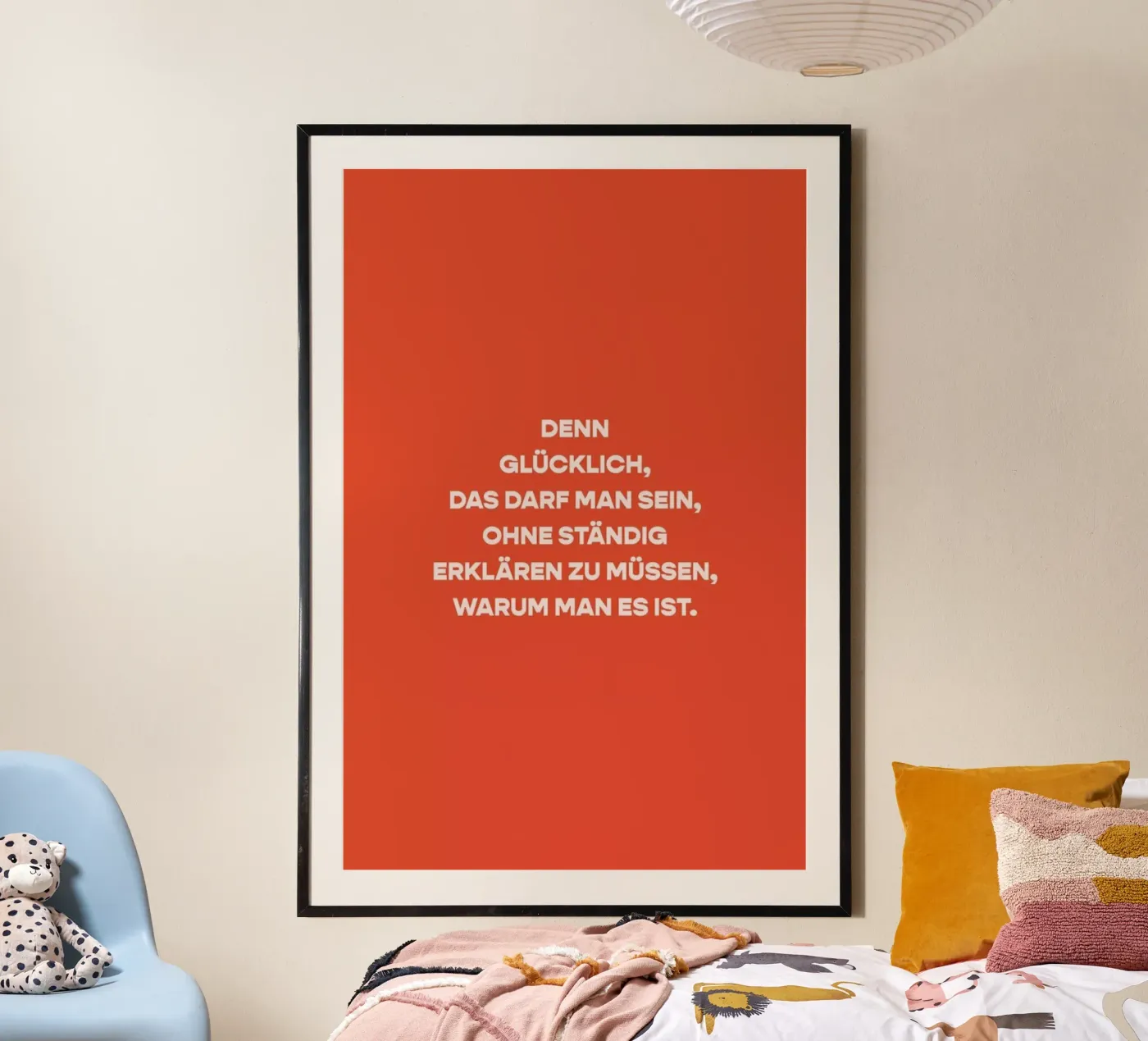 Glücklichsein poster da vonkopfbisfuss x JUNIQE