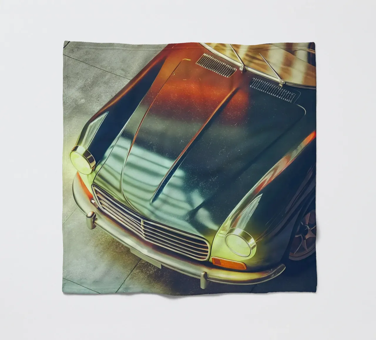 Antike Oldtimer Fleecedecke von CAR EDITION