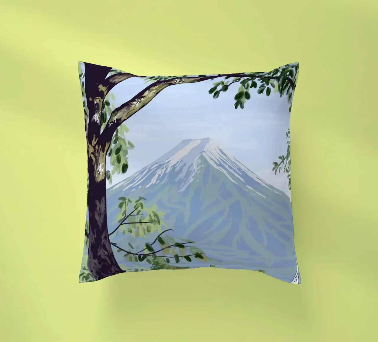 Il monte Fuji e un ragazzo cuscino da Asobōze