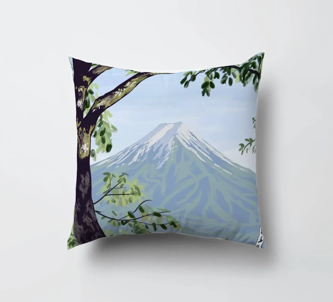 Il monte Fuji e un ragazzo cuscino da Asobōze