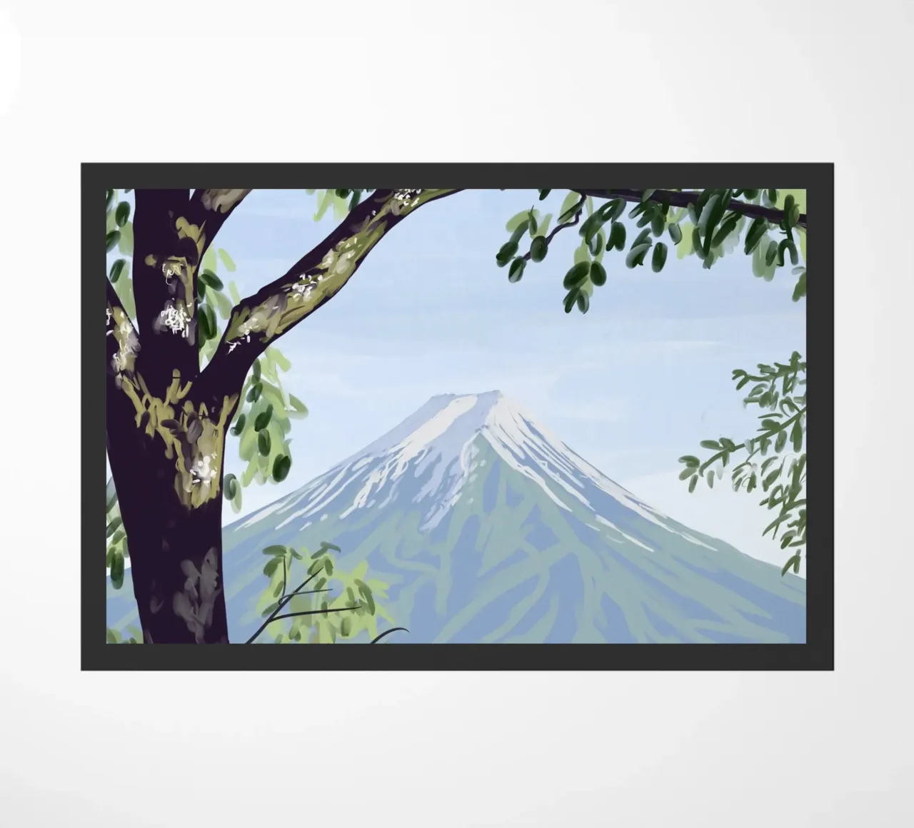 Il monte Fuji e un ragazzo zerbino da Asobōze