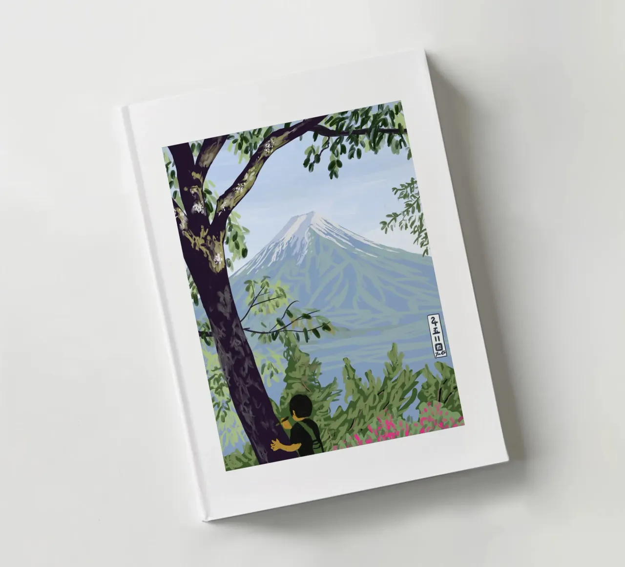 Mt Fuji and a boy notebook by Asobōze