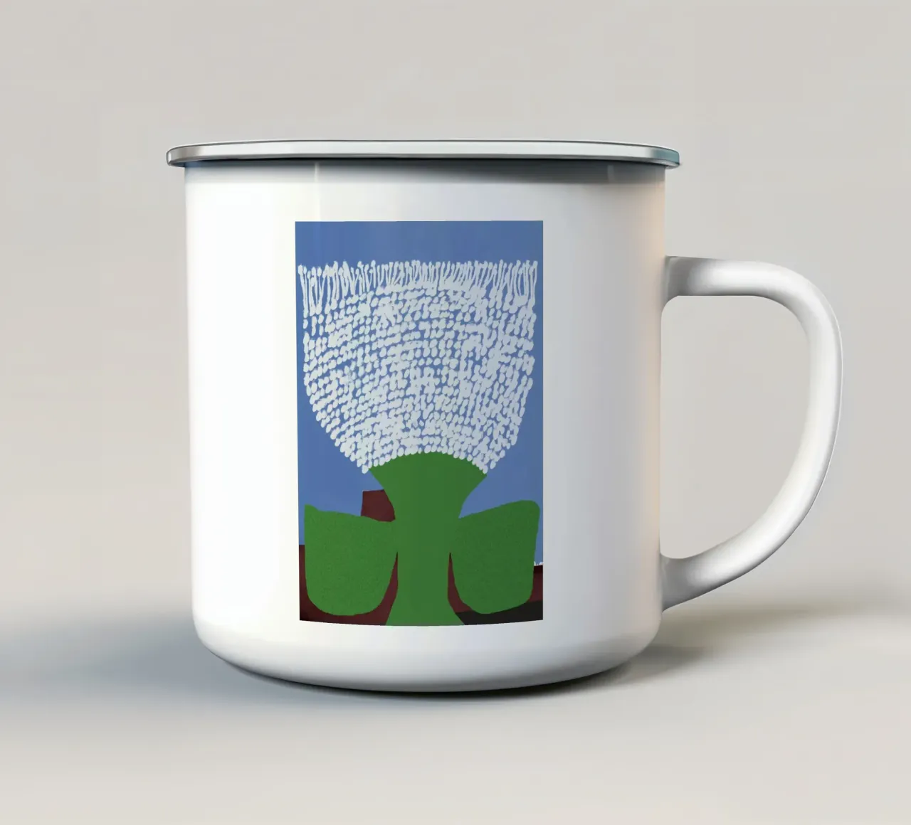 Flower glitter enamel mug by Little Dean