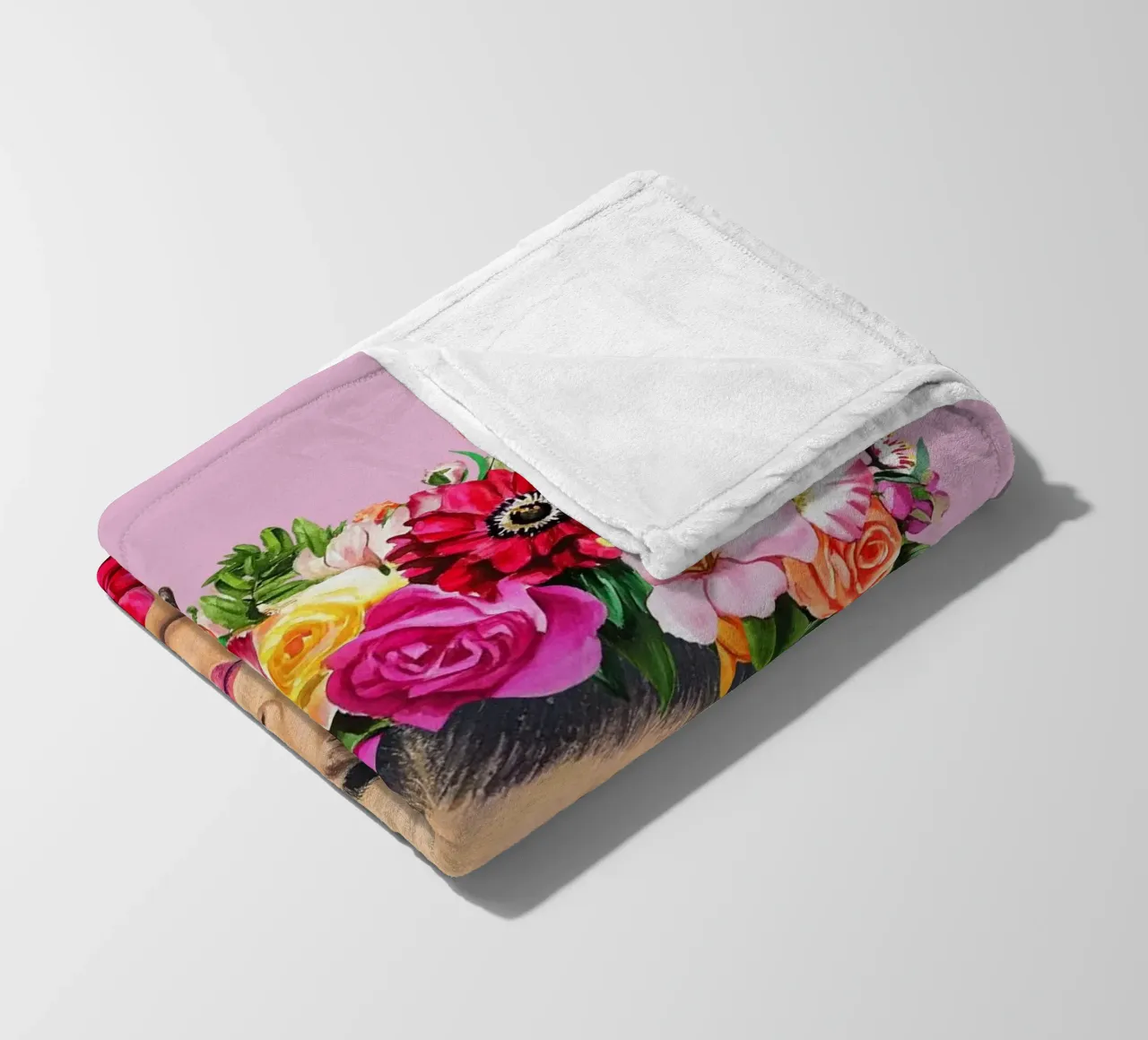 Frida pappagalli e fiori coperta in pile da Carinaprint