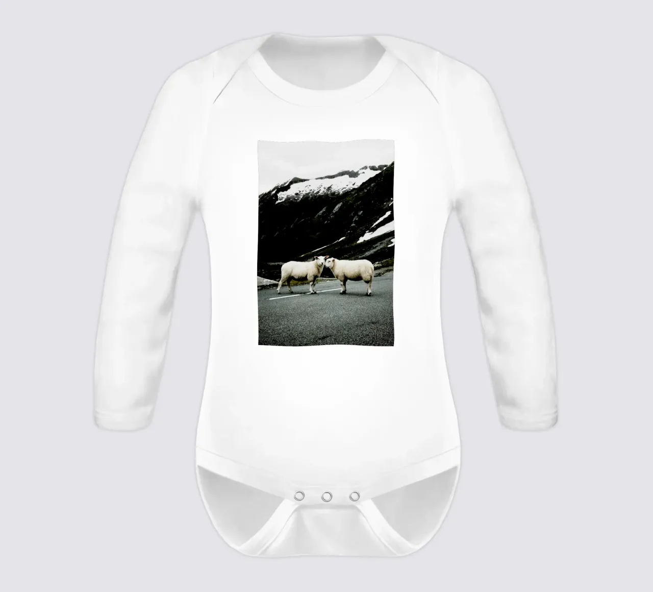 Sheepish @jochenwild long-sleeve baby romper by EyeEm Mobile GmbH