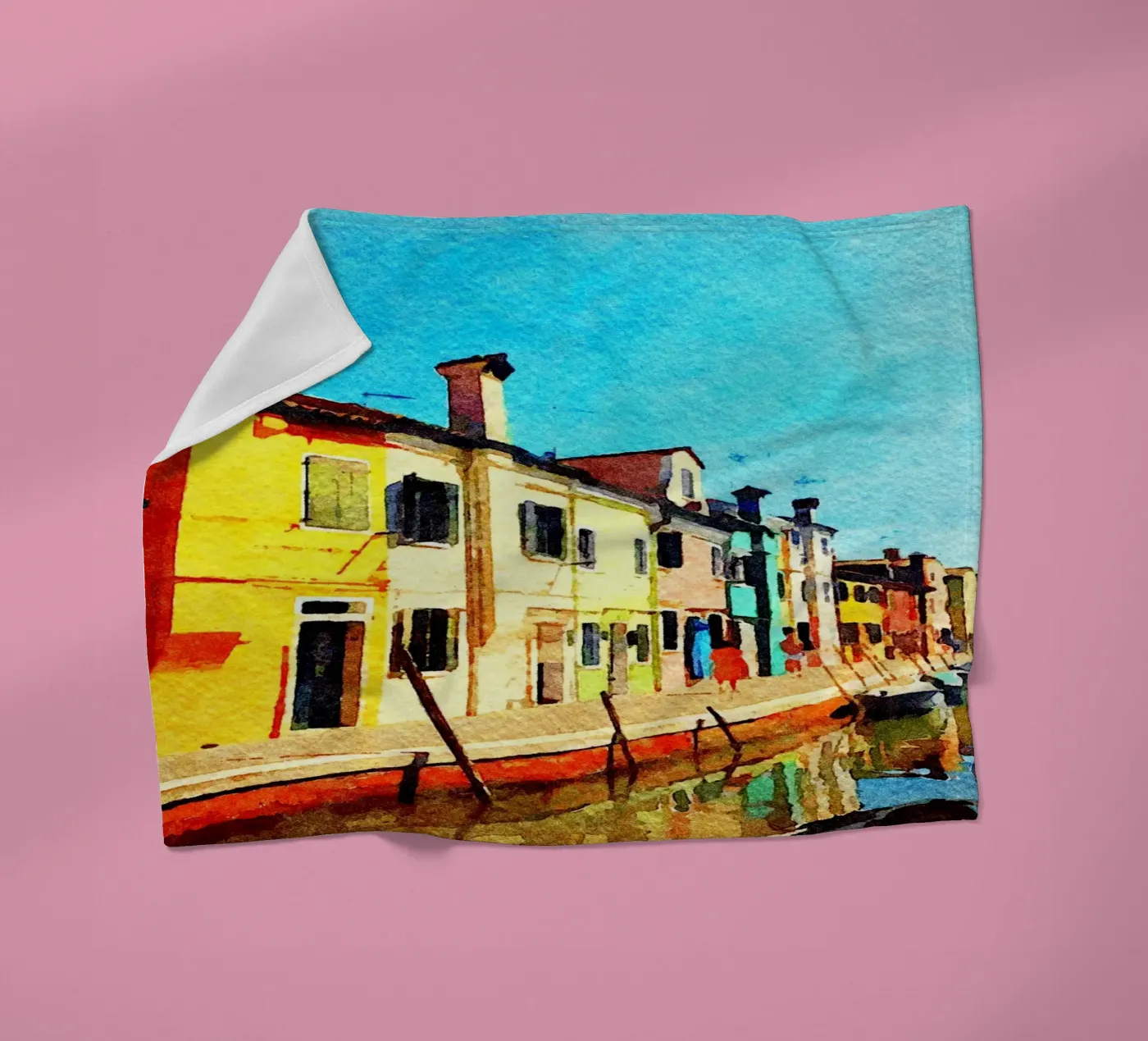 Burano Fleecedecke von Massimo Frascogna