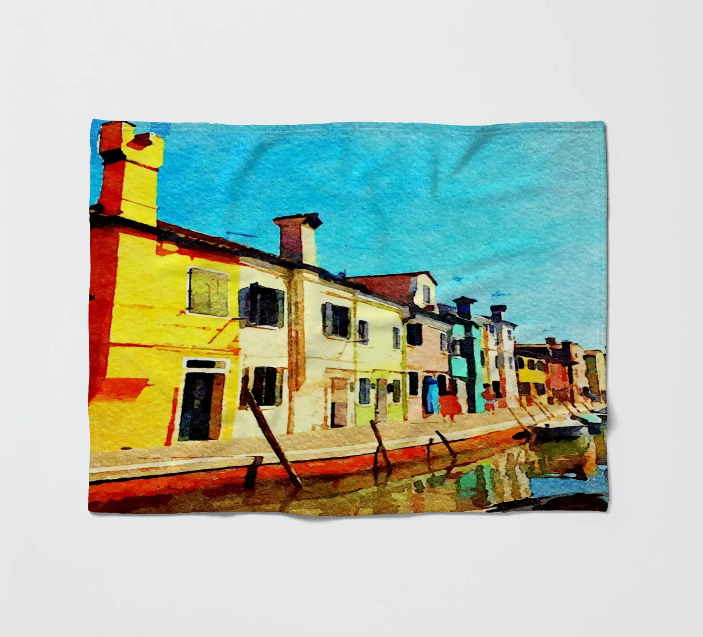 Burano Fleecedecke von Massimo Frascogna