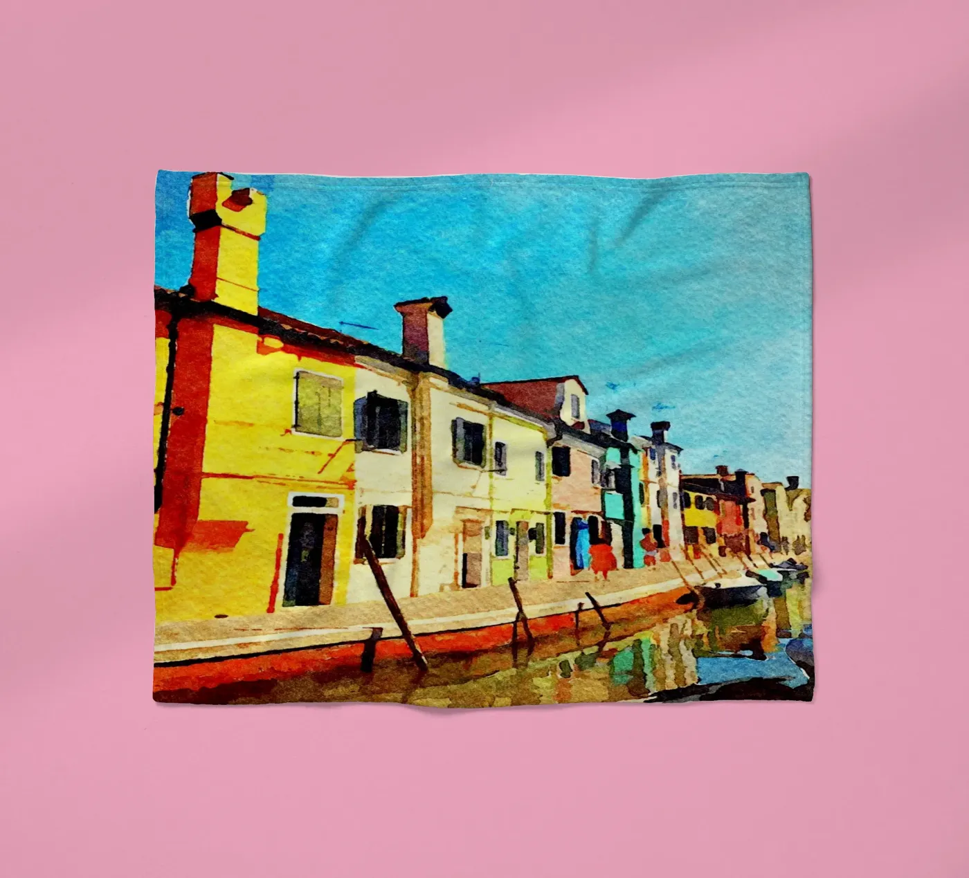 Burano Fleecedecke von Massimo Frascogna