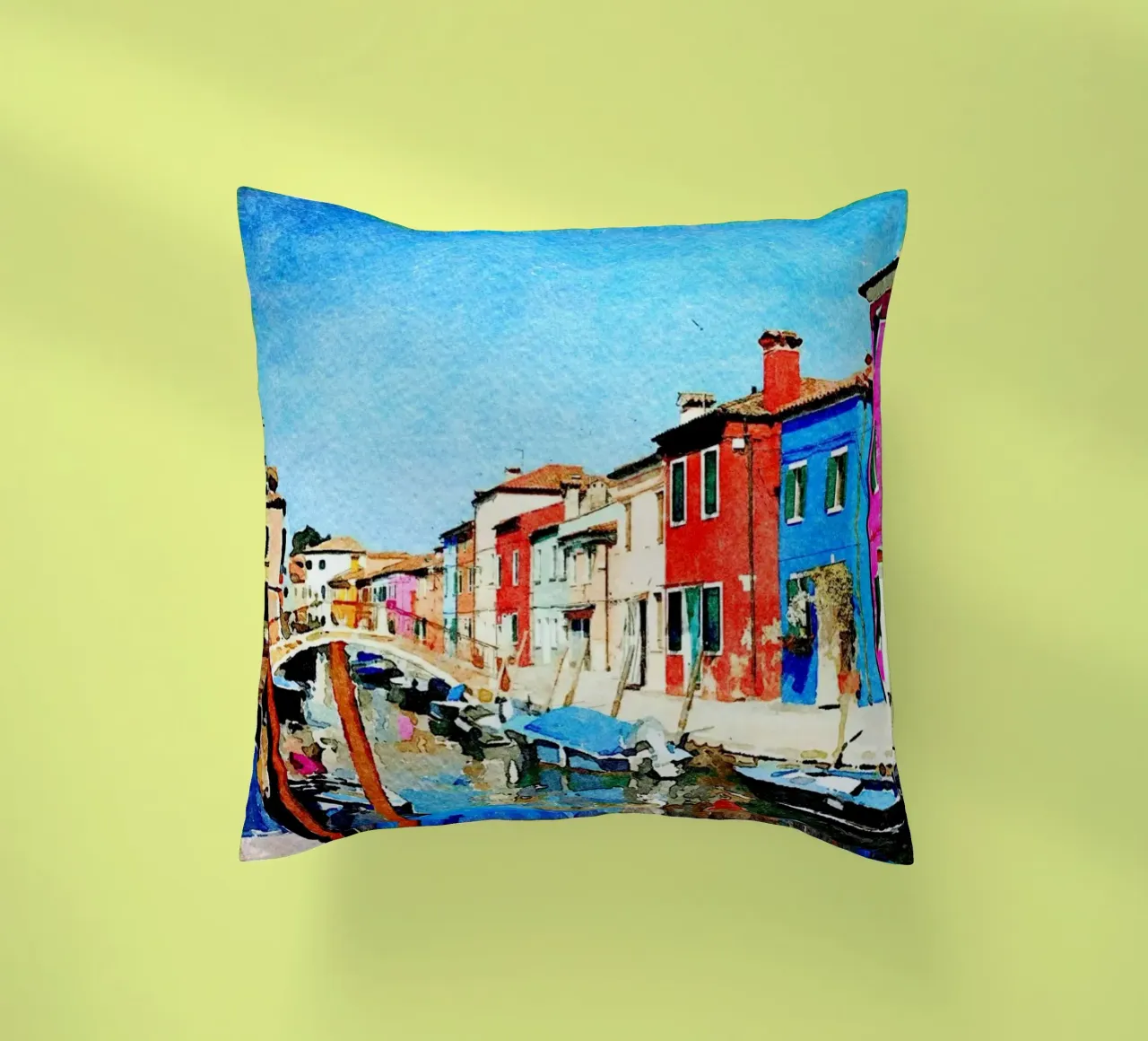 Burano decorative cushion by Massimo Frascogna