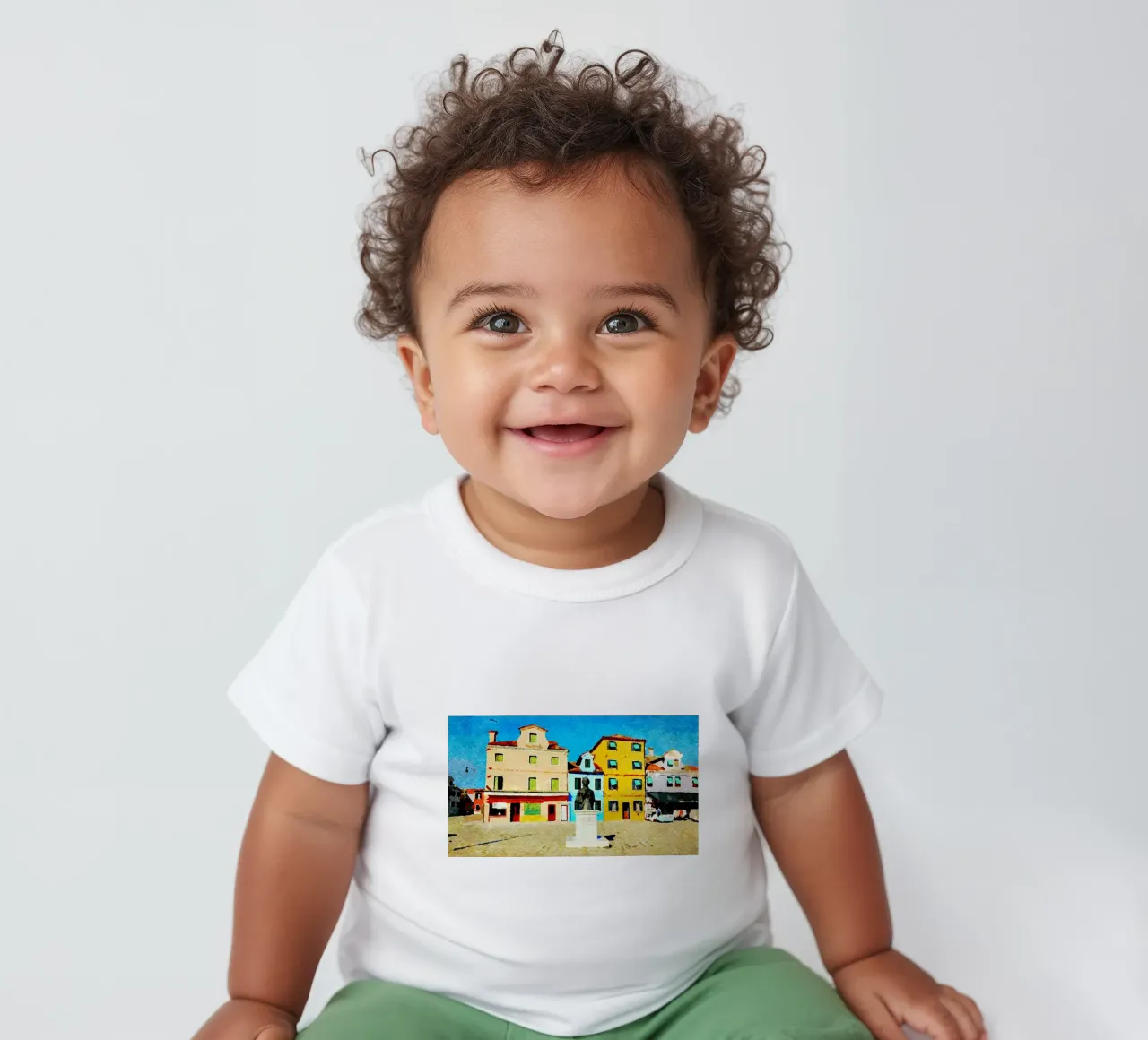 Burano baby t-shirt by Massimo Frascogna
