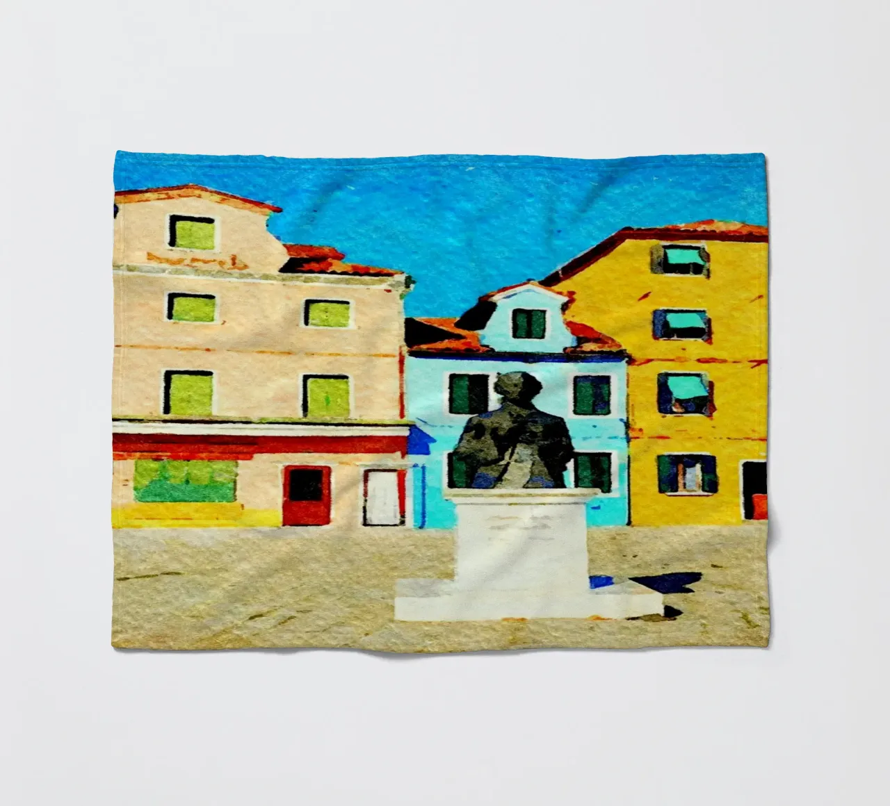 Burano fleece blanket by Massimo Frascogna