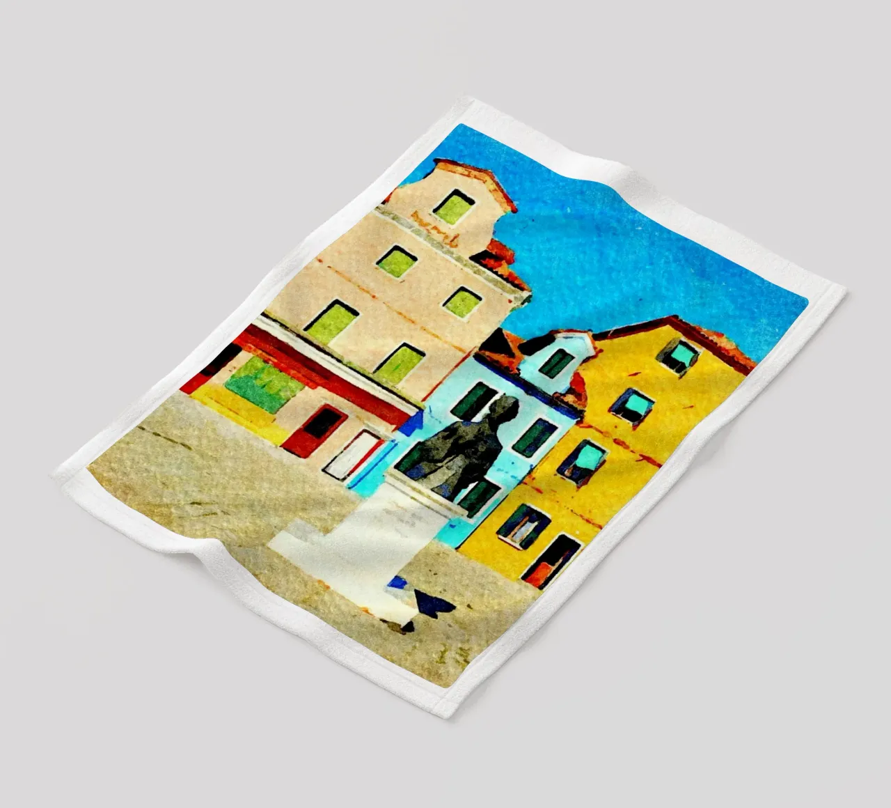 Burano fleece blanket by Massimo Frascogna