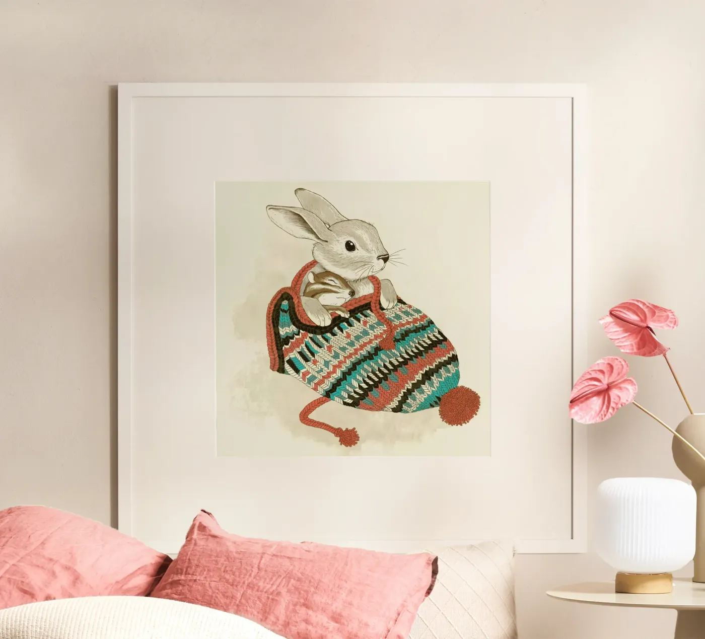 Cozy Chipmunk poster by Laura Graves