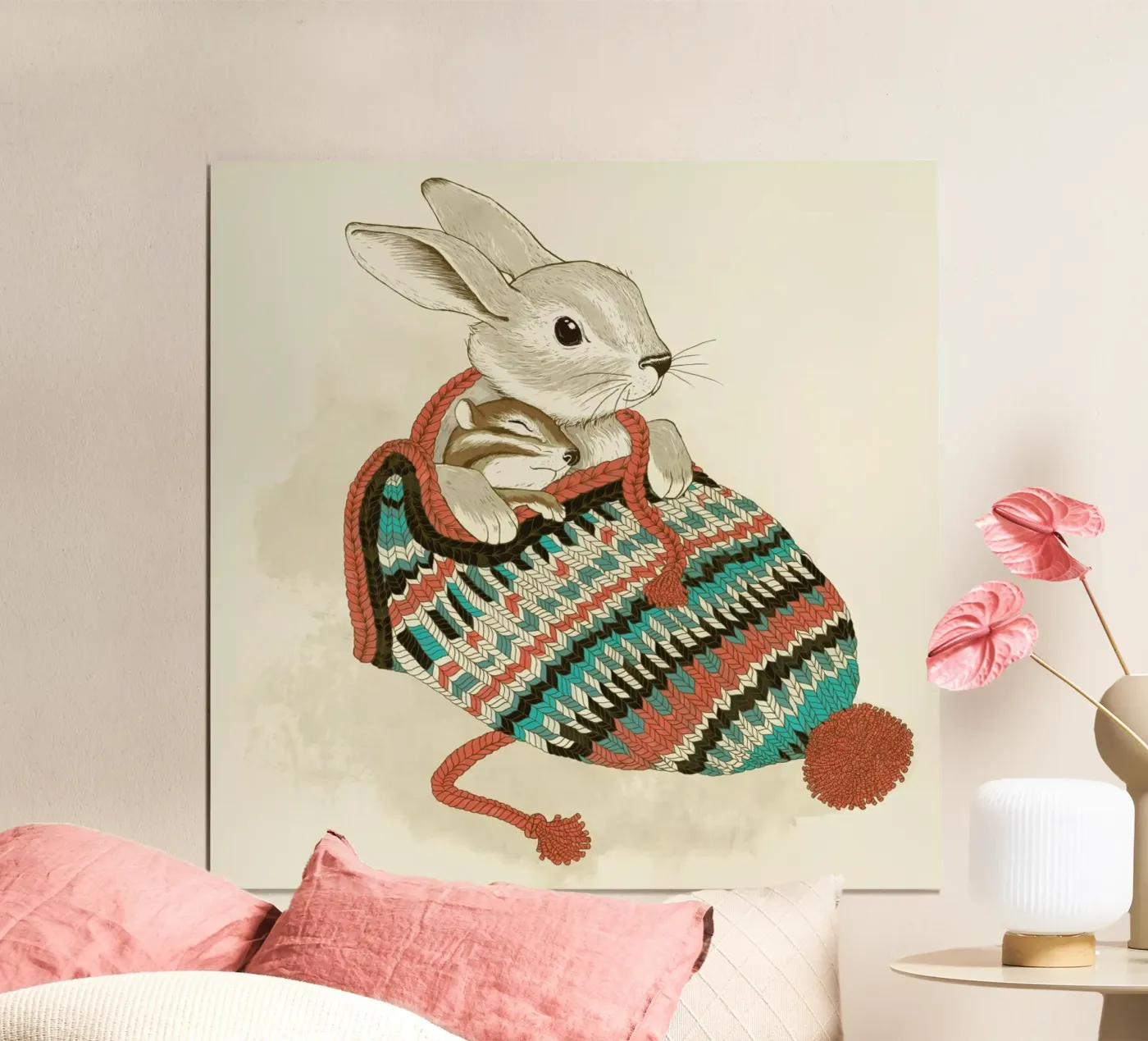 Cozy Chipmunk poster by Laura Graves