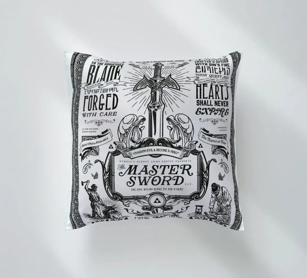 Master Sword Advertisement cuscino da Barrett Biggers