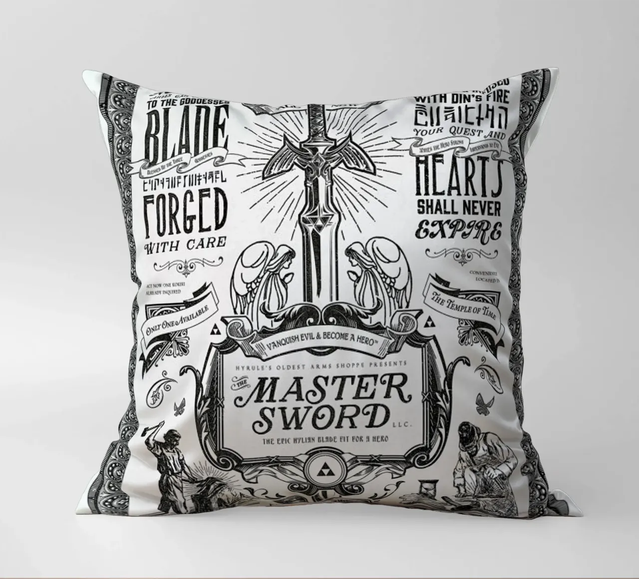 Master Sword Advertisement cuscino da Barrett Biggers