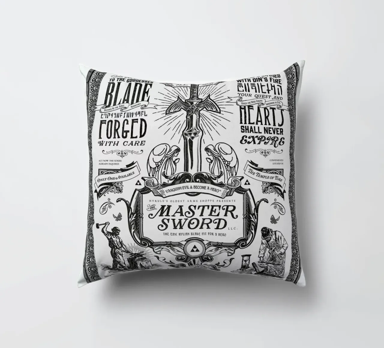 Master Sword Advertisement cuscino da Barrett Biggers