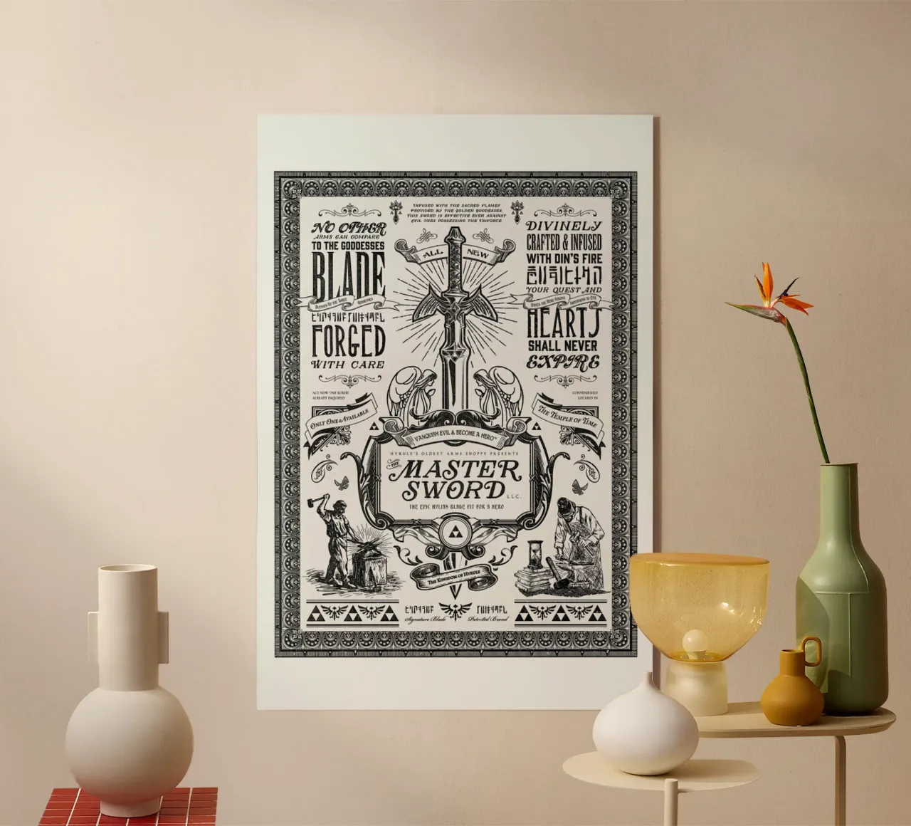 Master Sword Advertisement plexiglass da Barrett Biggers