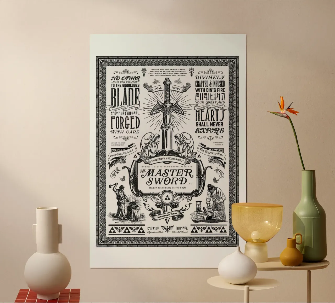 Master Sword Advertisement poster da Barrett Biggers