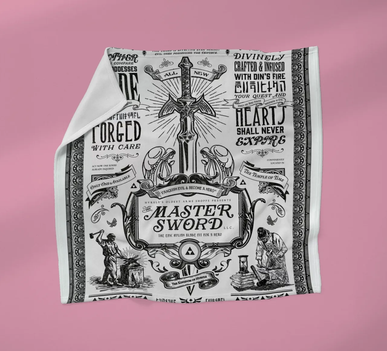Master Sword Advertisement coperta in pile da Barrett Biggers