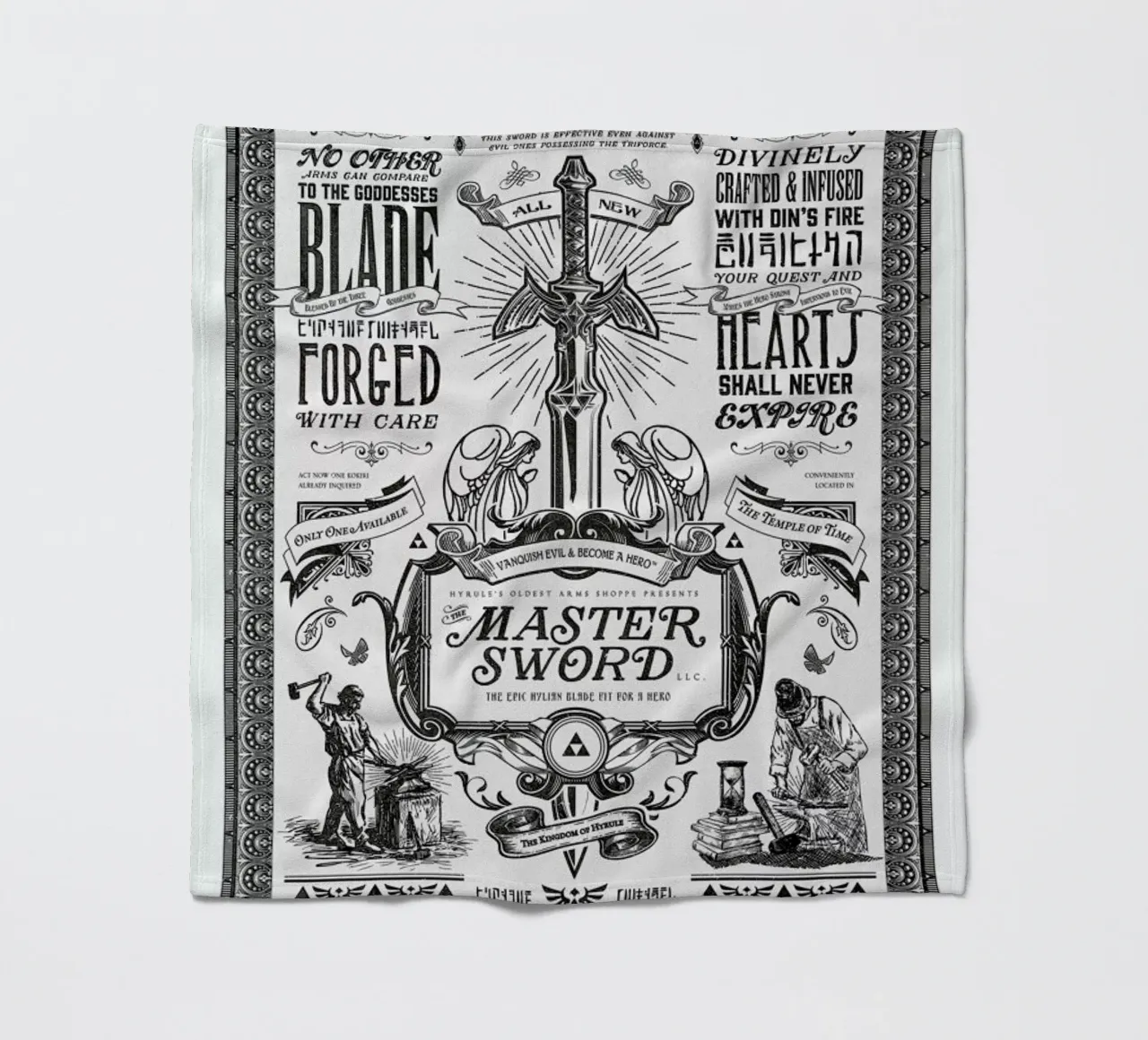 Master Sword Advertisement coperta in pile da Barrett Biggers