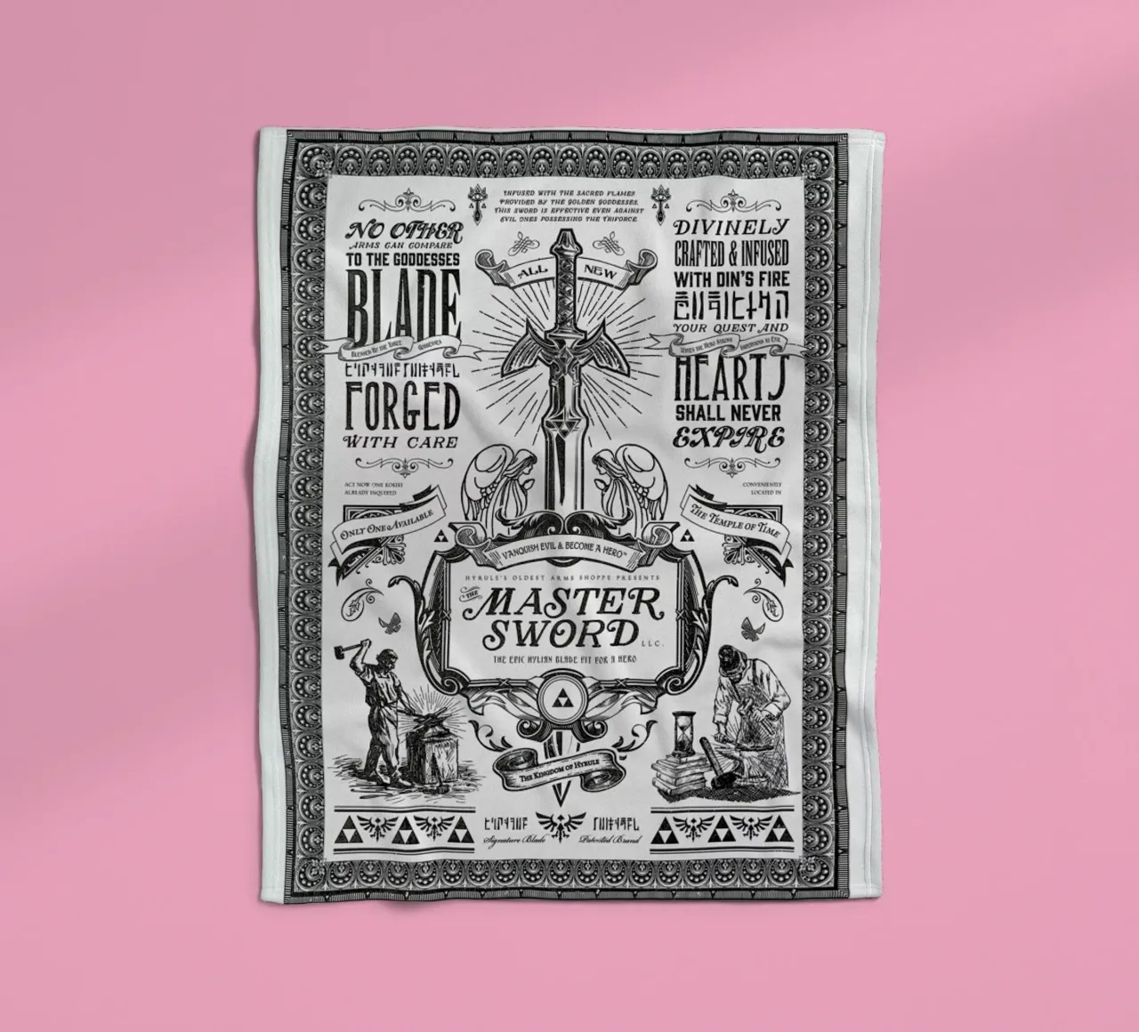 Master Sword Advertisement coperta in pile da Barrett Biggers