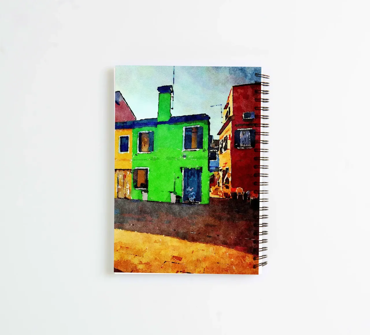 Burano spiral notebook by Massimo Frascogna
