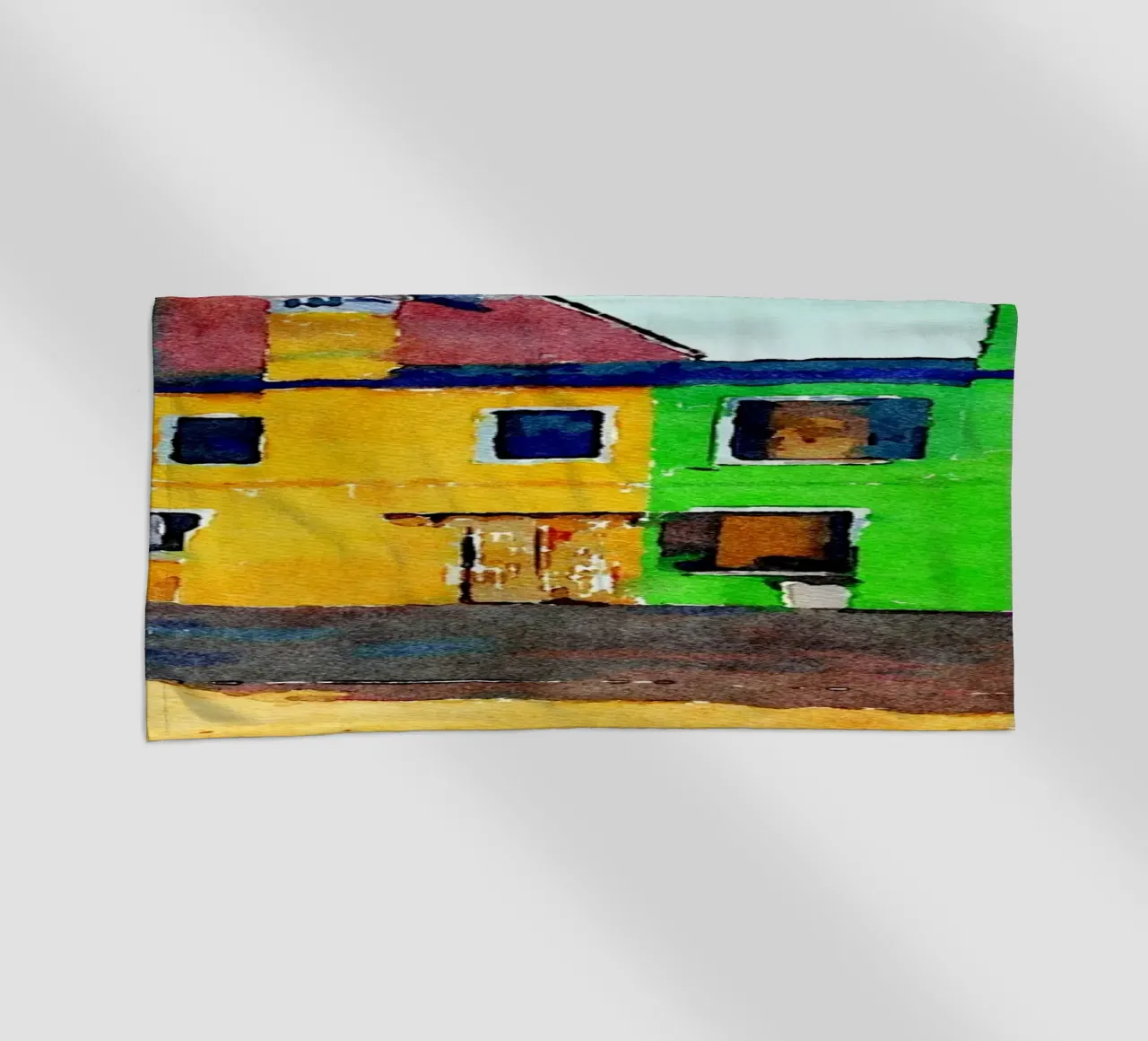 Burano beach towel by Massimo Frascogna
