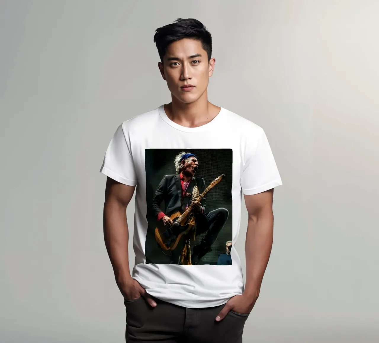 Keith Richards t-shirt da Low poly art