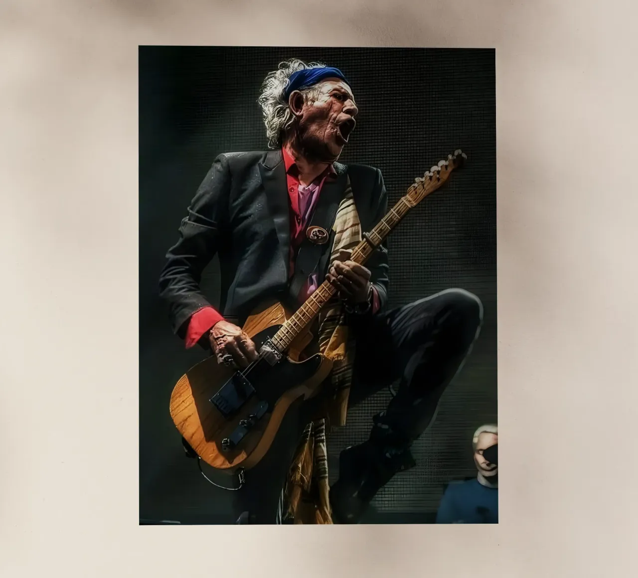 Keith Richards pellicola backlit da Low poly art