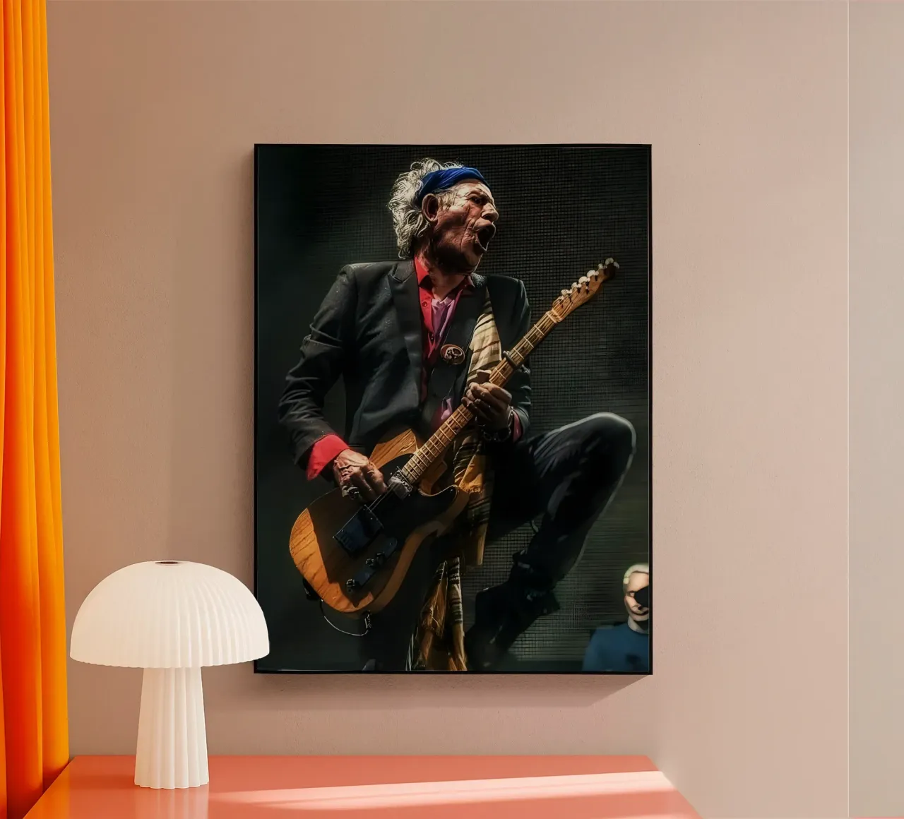 Keith Richards plexiglass da Low poly art