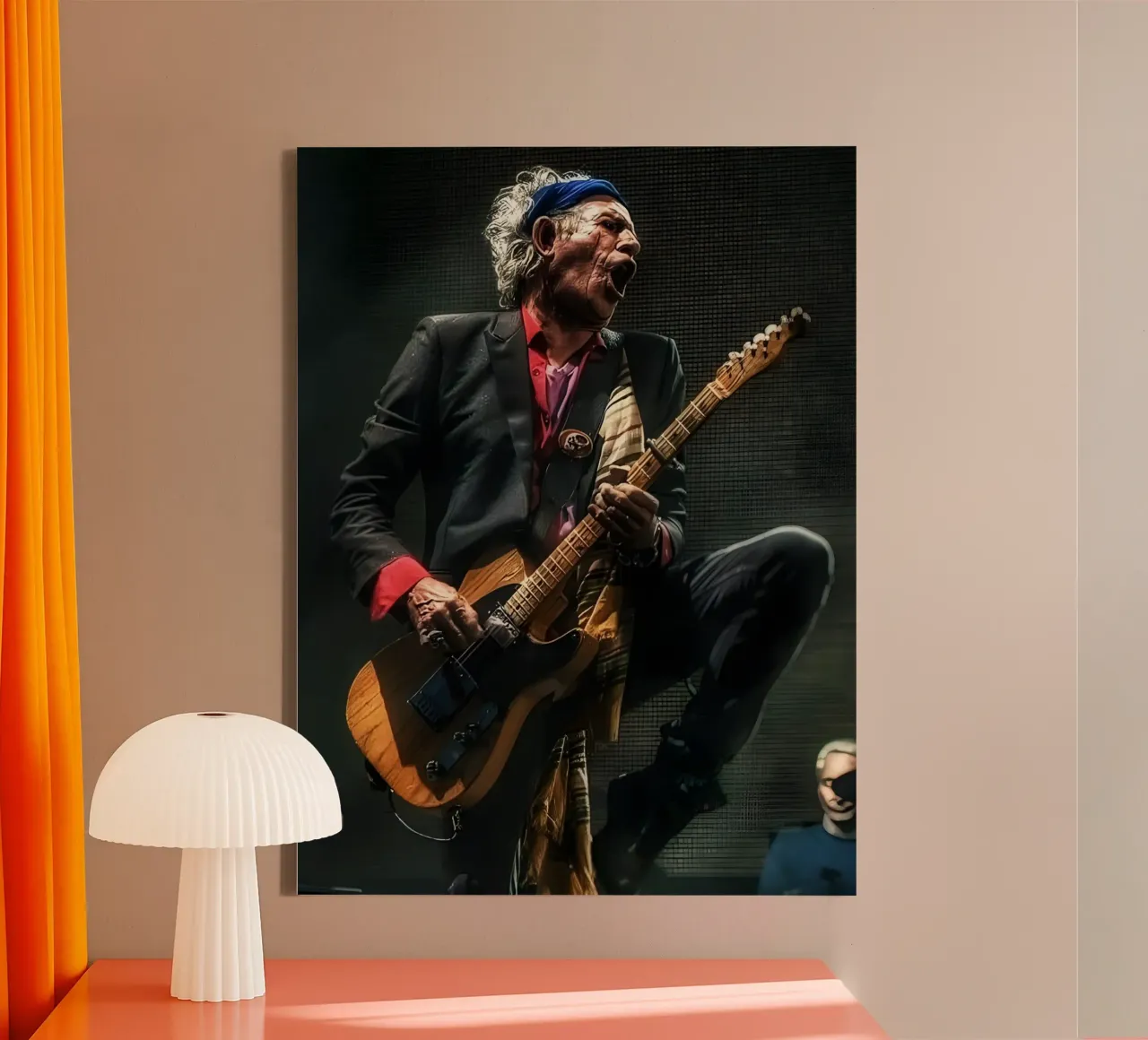 Keith Richards tela da Low poly art
