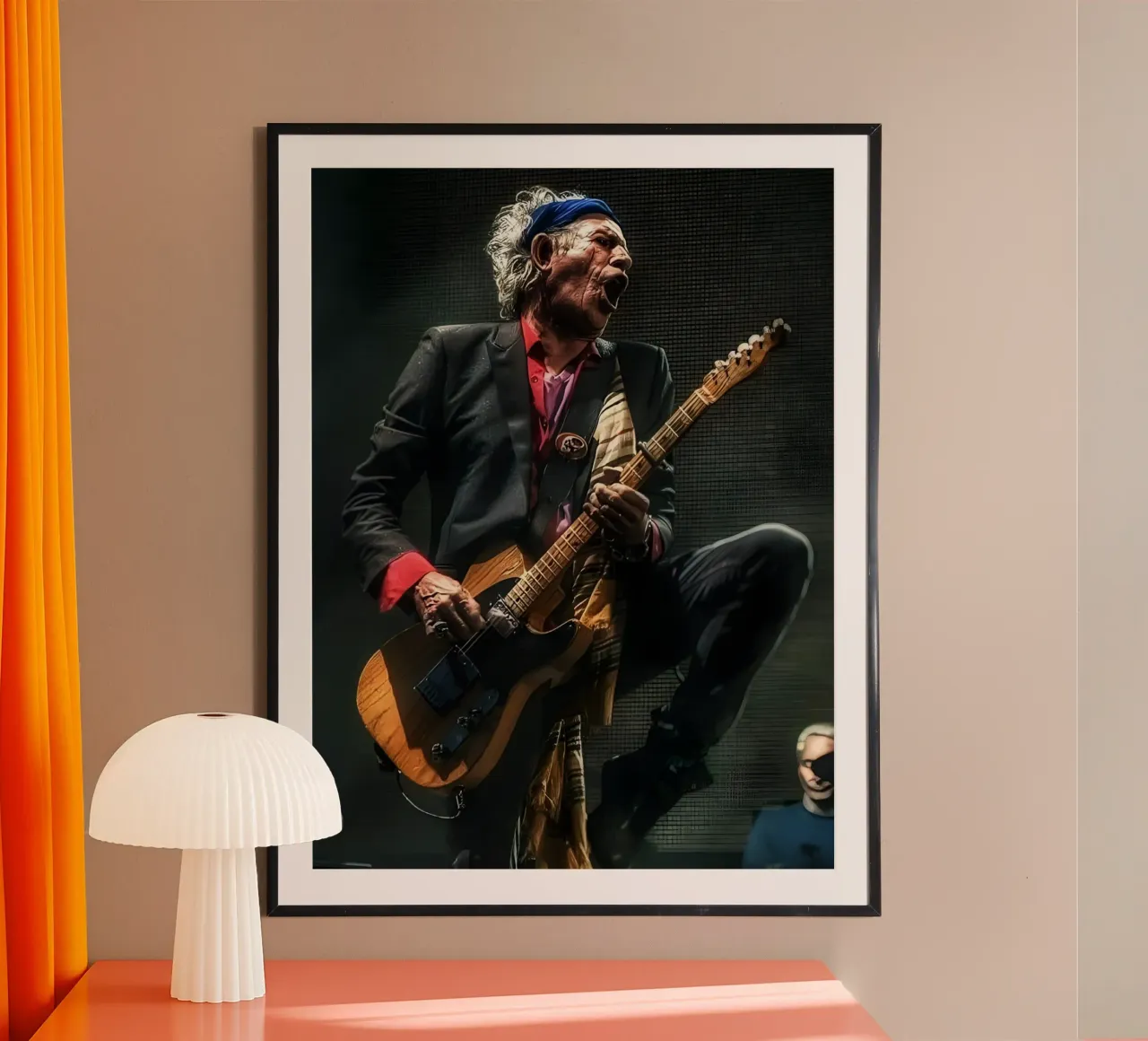 Keith Richards carta hahnemühle da Low poly art