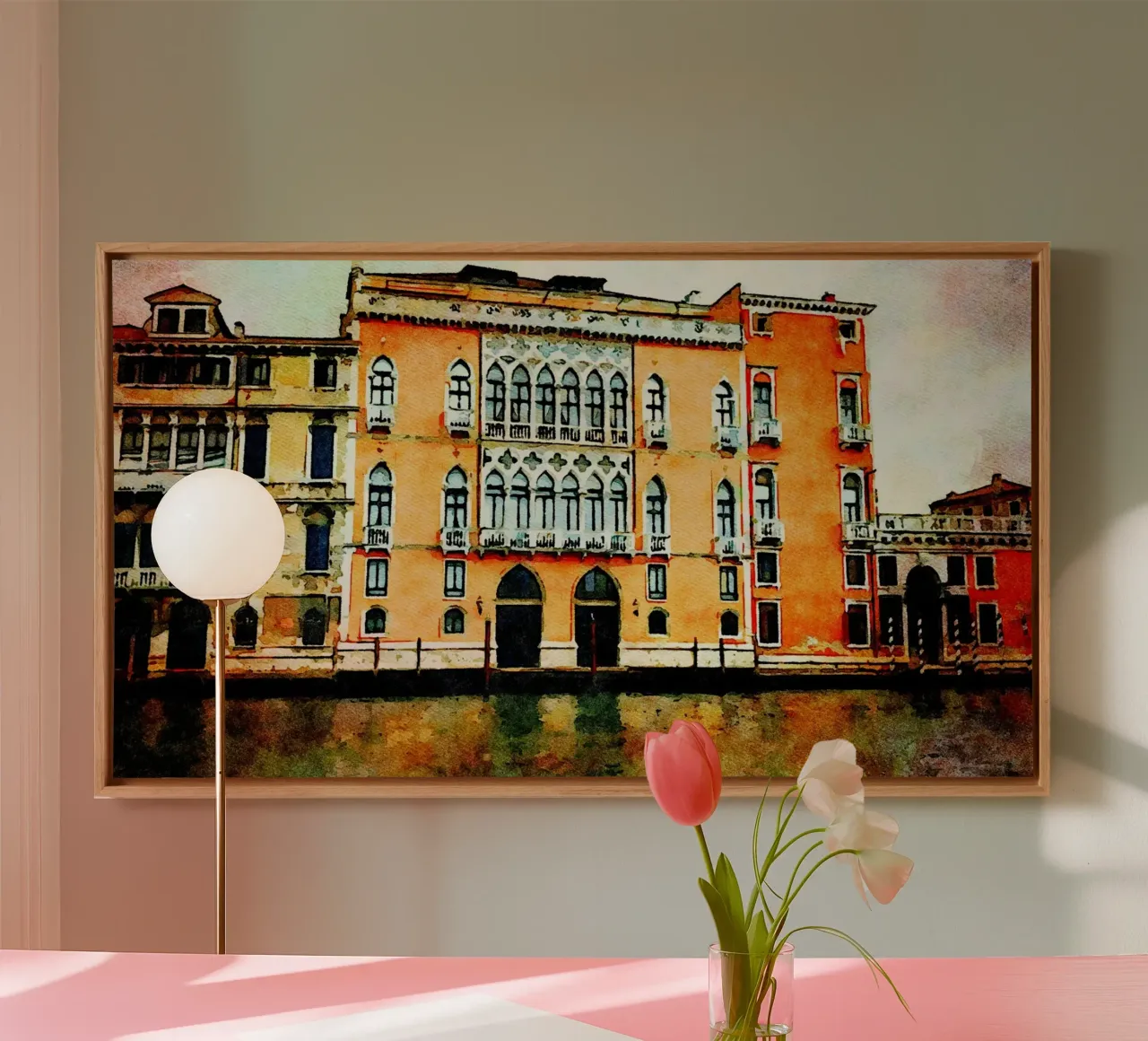 Venezia tela con Cornice a cassetta da Massimo Frascogna