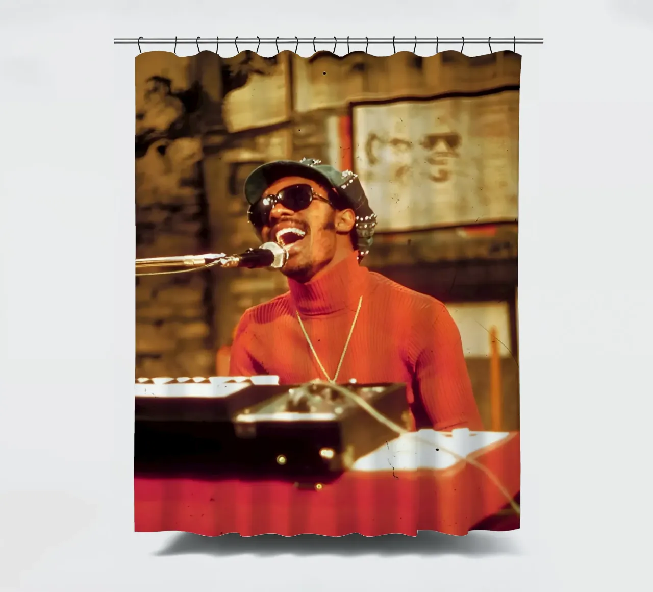 stevie Wonder tenda da doccia da Low poly art