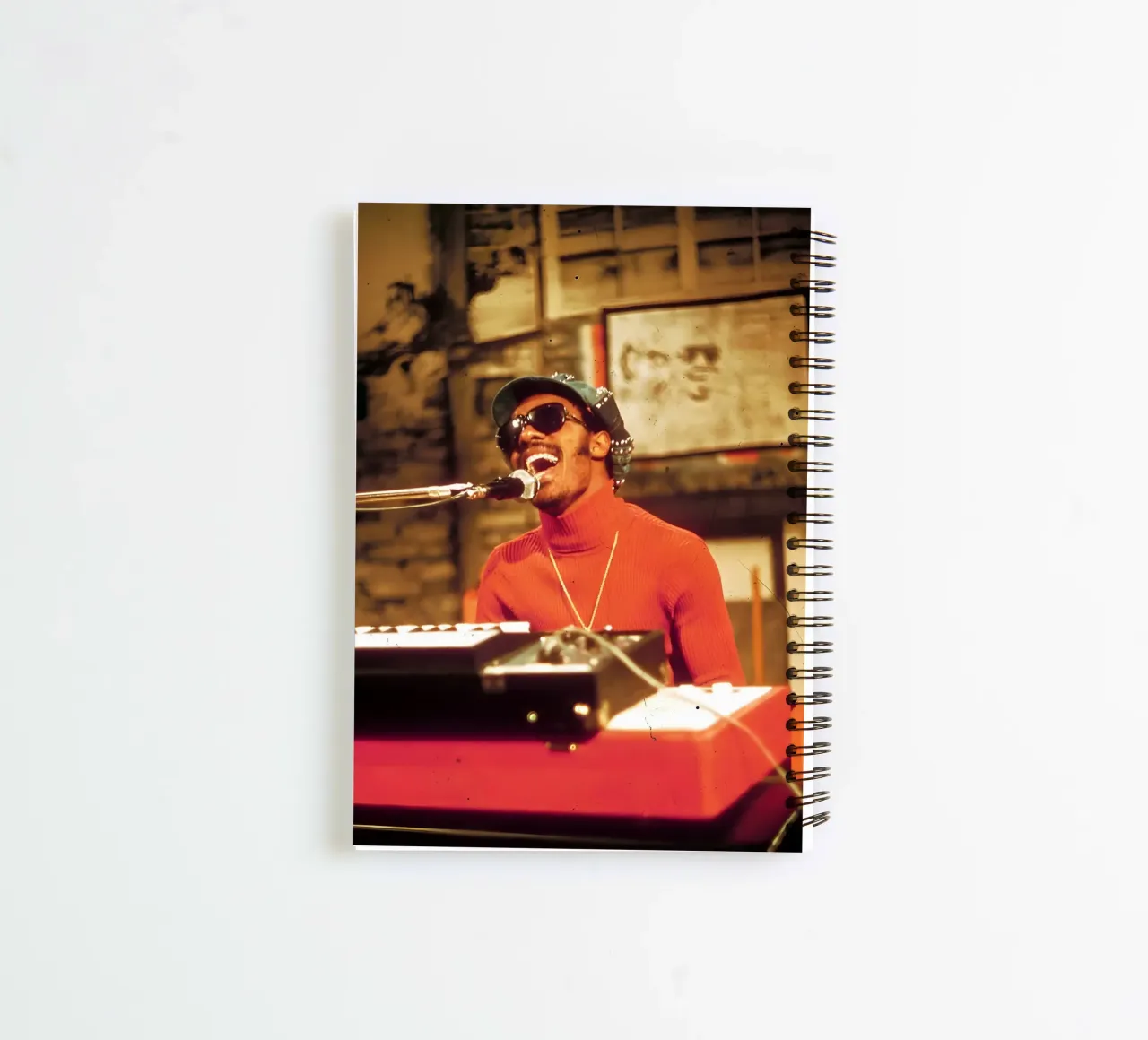 stevie Wonder spiral notebook by Low poly art