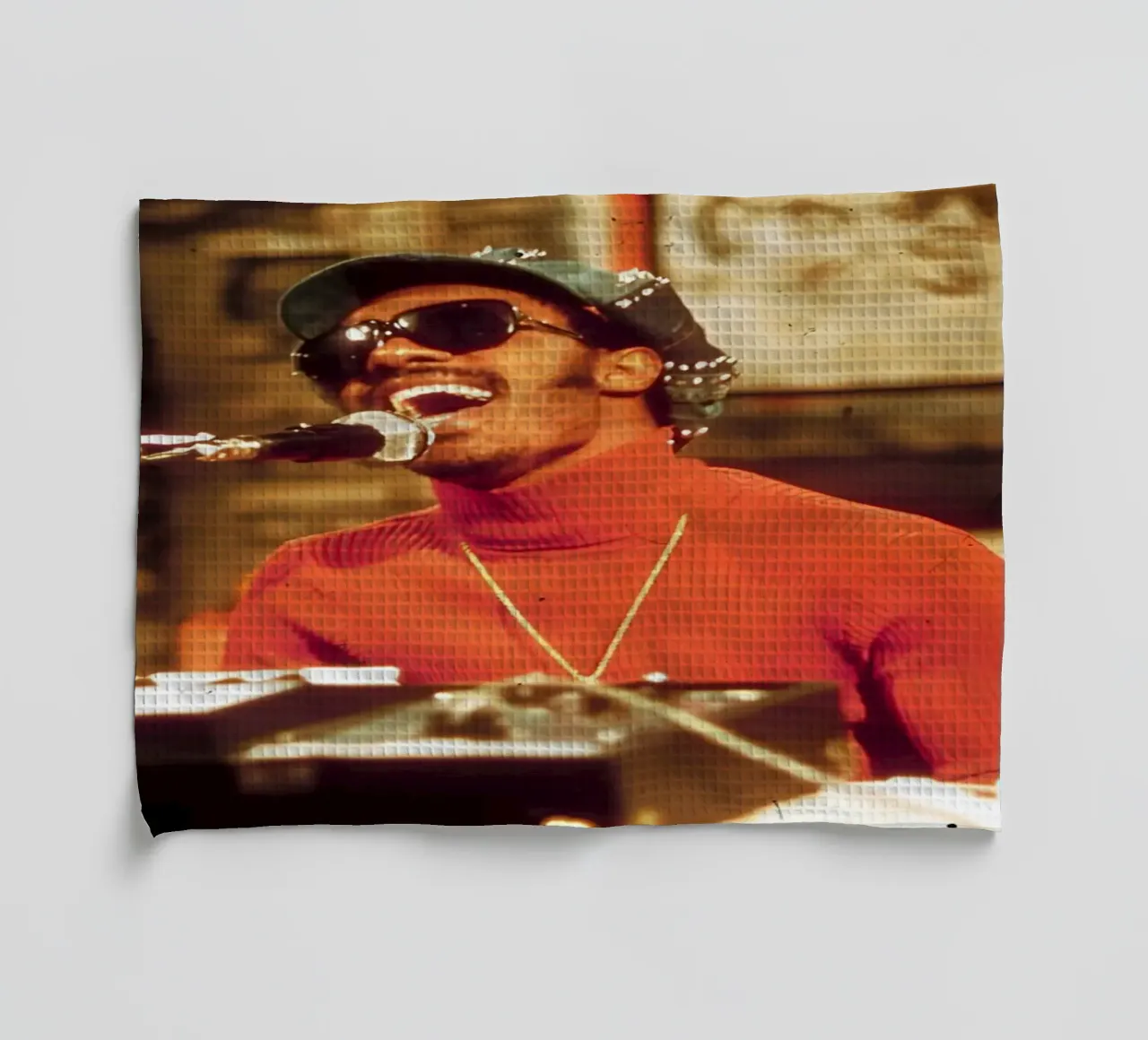 stevie Wonder canovaccio da cucina da Low poly art