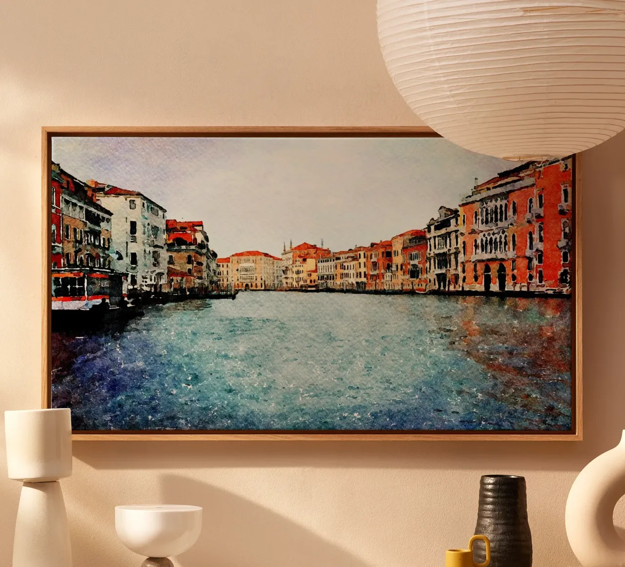 Venezia tela con Cornice a cassetta da Massimo Frascogna