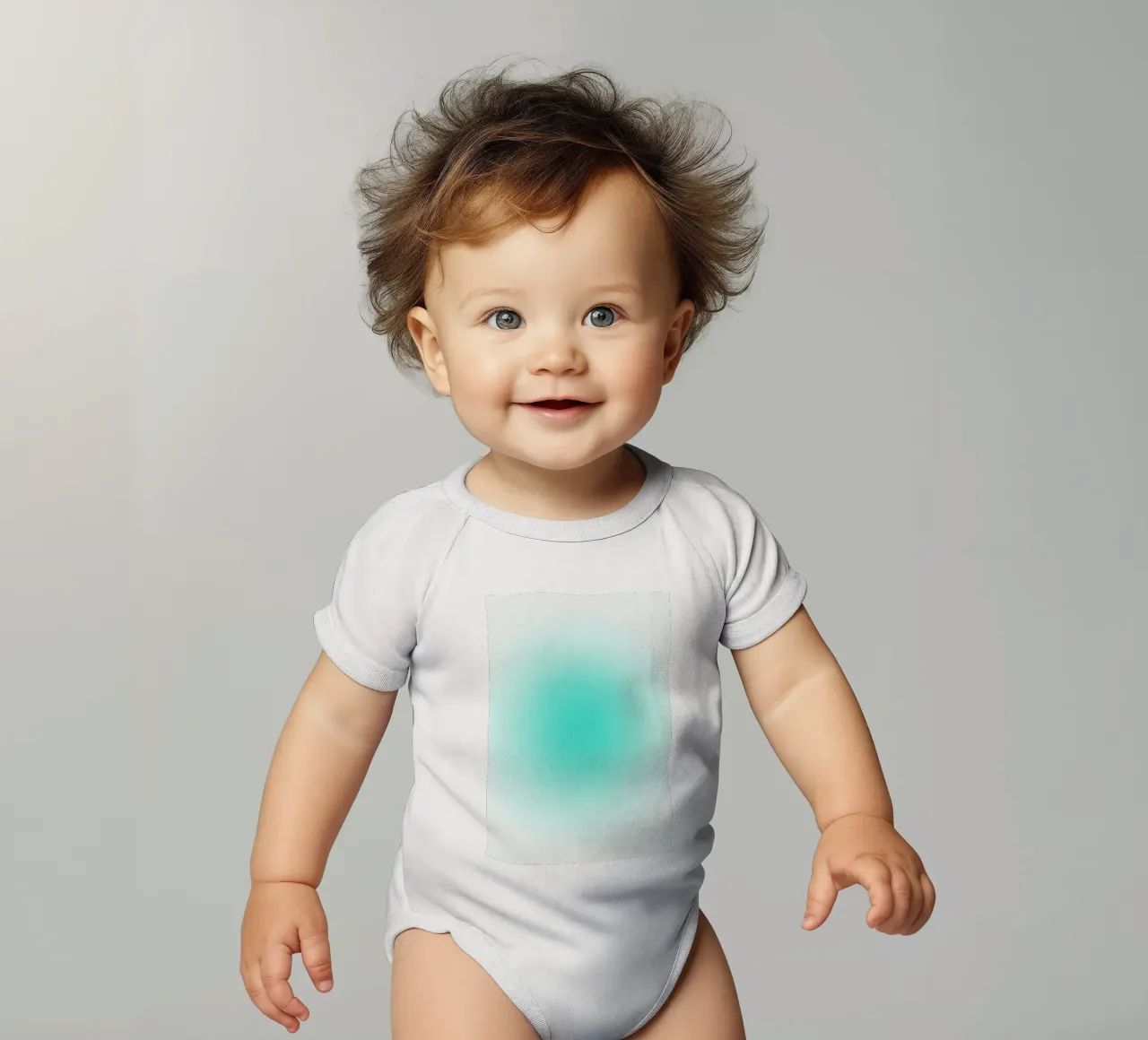 Glow Forms - Mint Cloud body neonato maniche corte da SMPLE